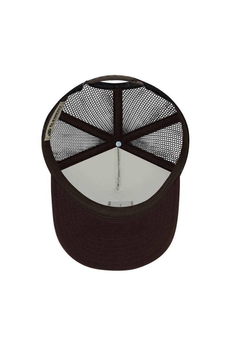 Logo Trucker Hat with Mesh Back and Snapback Closure, Alternate, color, DK OLIVE
