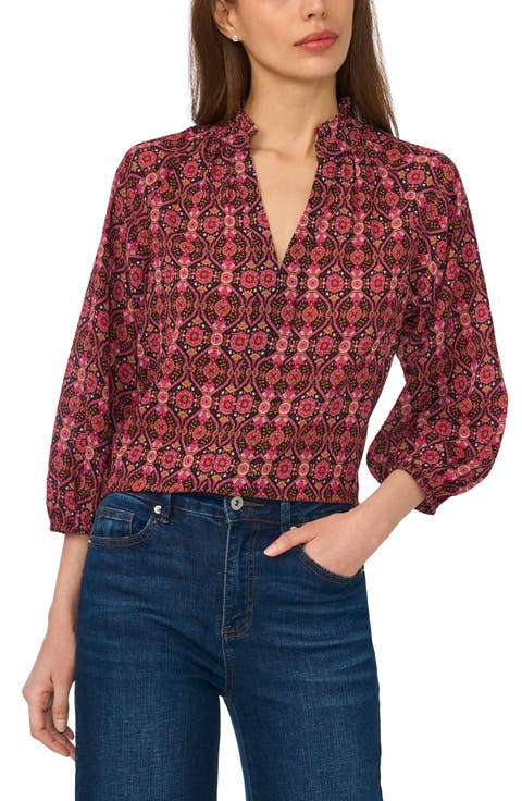 Paisley Crepe Top