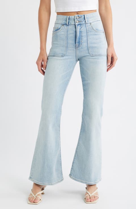 Double Waistband Flare Jeans