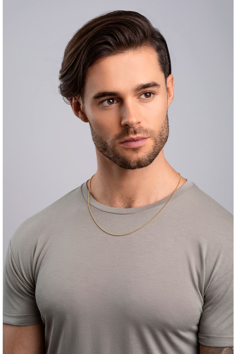 Men's 14K Gold Ball Chain Necklace (Nordstrom Exclusive), Alternate, color, 14K YELLOW GOLD