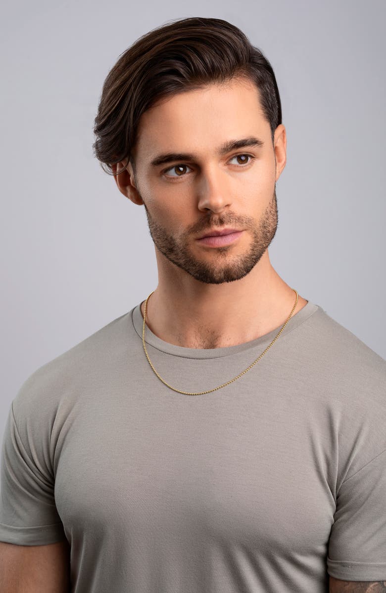 Bony Levy Men's 14K Gold Ball Chain Necklace, Alternate, color,