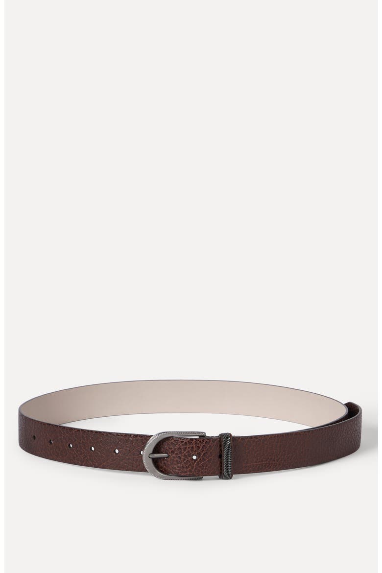 Calfskin belt, Alternate, color, Brown