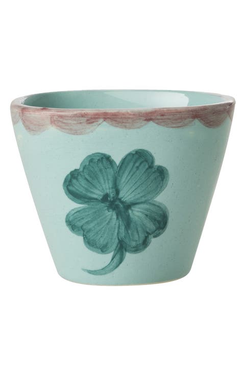 Set of 6 Hand-Painted Ceramic Espresso Cups