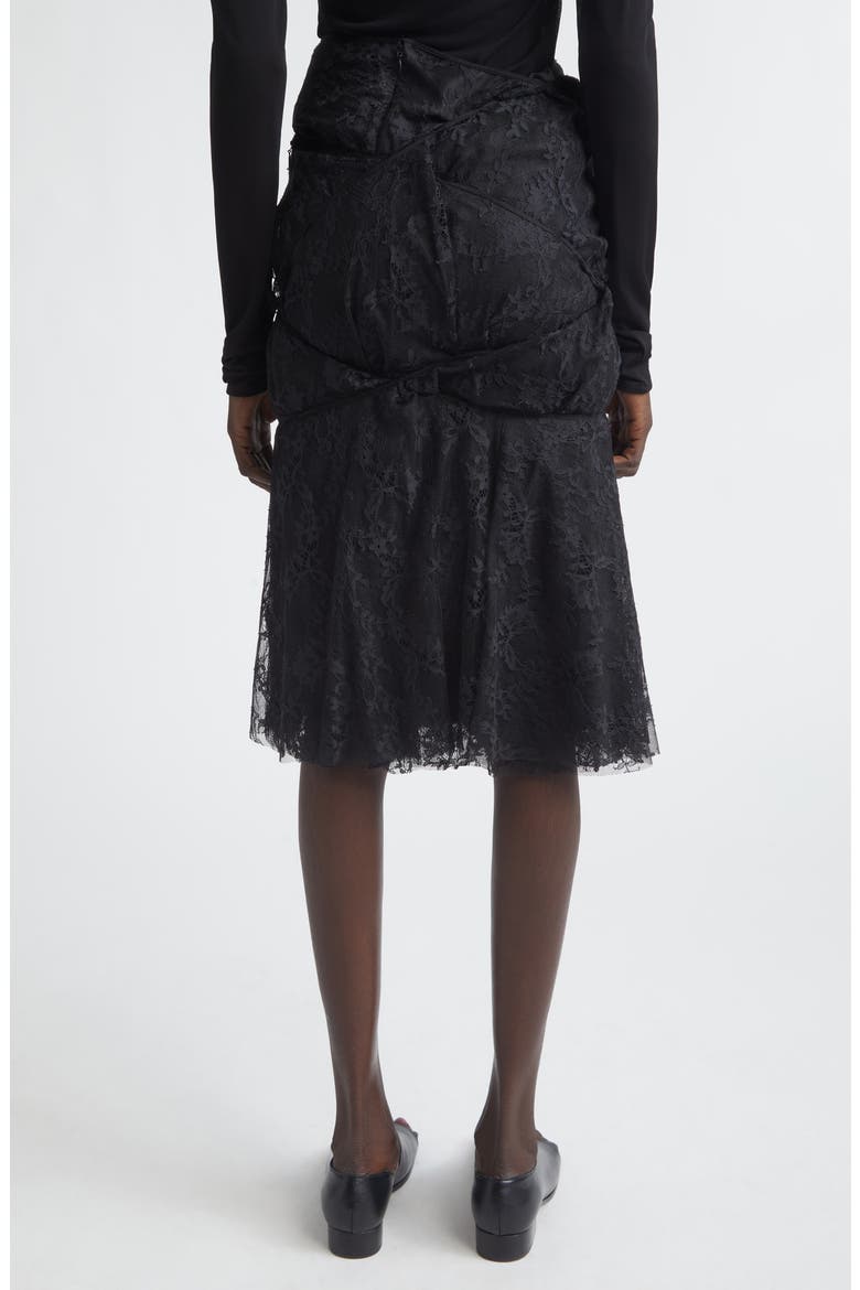 Nylon & Cotton Raschel Lace Skirt, Alternate, color, BLACK