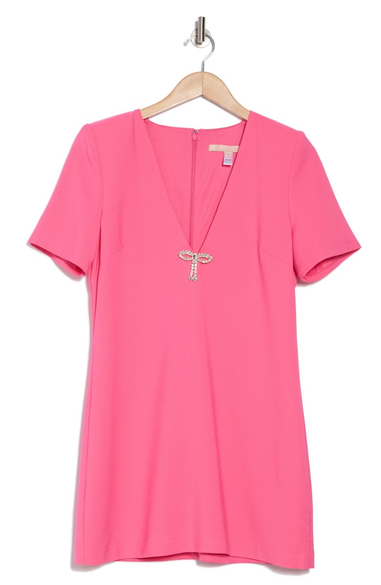 Hutch Embellished Bow Front Shift Dress, Alternate, color, Pink