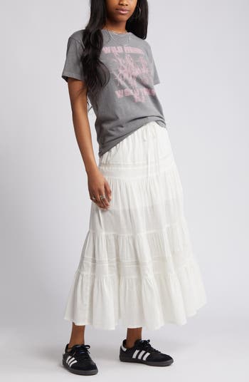 美品 laubeblanc cotton tierad skirt Cotton Tiered skirt – L'AUBE BLANC