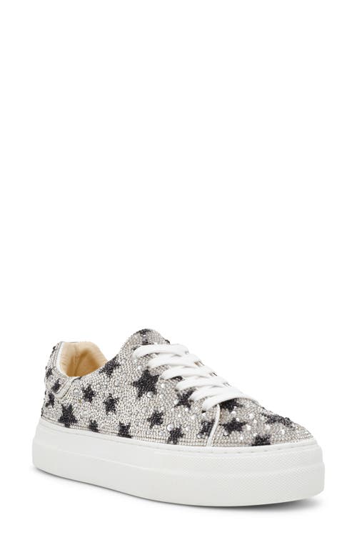 Betsey Johnson Sidny Crystal Pavé Platform Sneaker In Multi