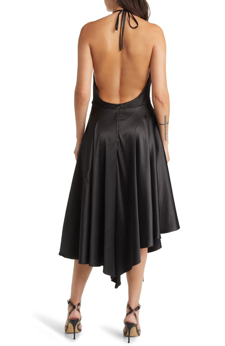 Jewel Badgley Mischka Halter Midi Dress, Alternate, color,