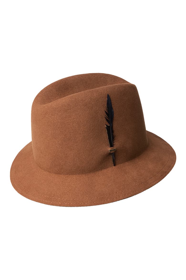 Capriole Wool Fedora, Main, color, WHISKEY
