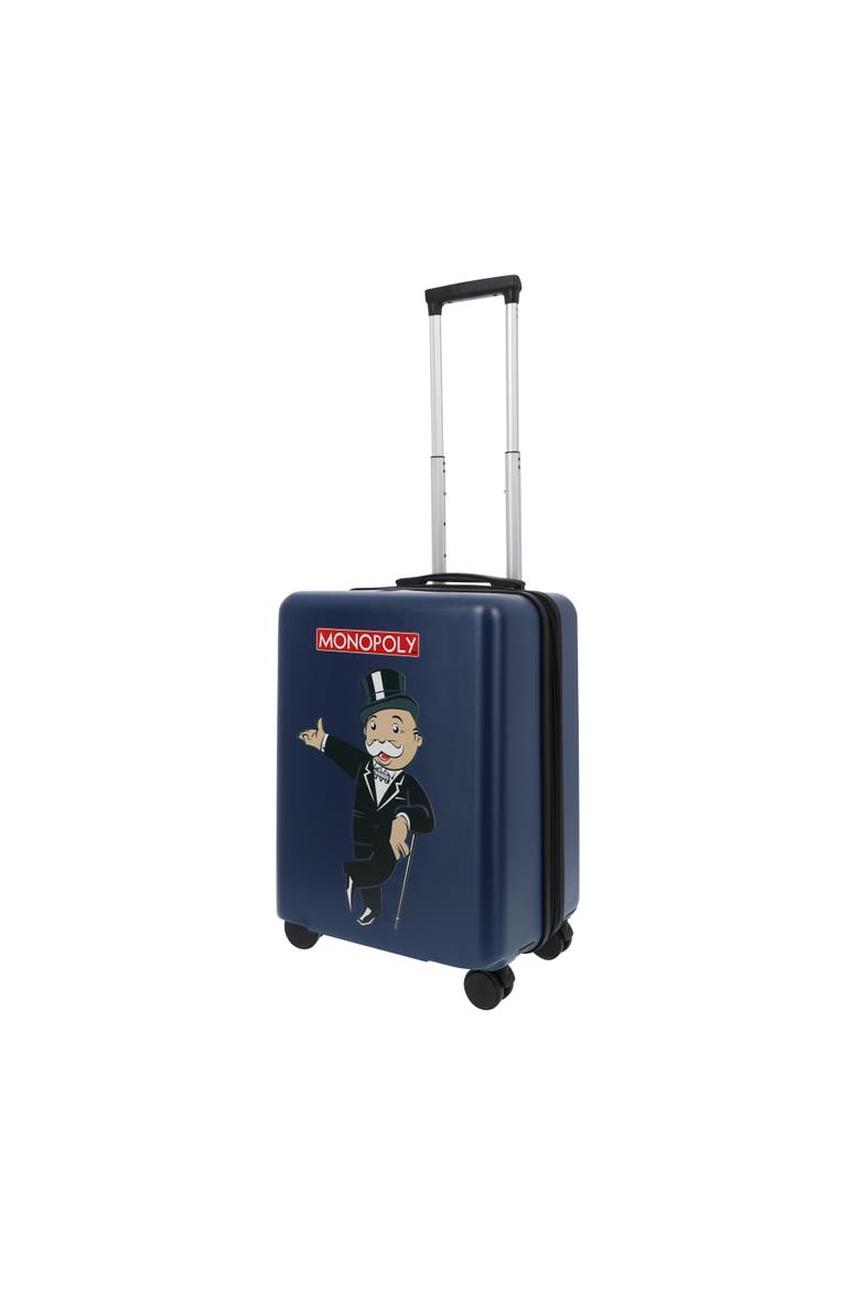 MONOPOLY 22.5" CARRY-ON LUGGAGE, Main, color, BLUE