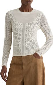 Reiss Bella Pointelle Sweater