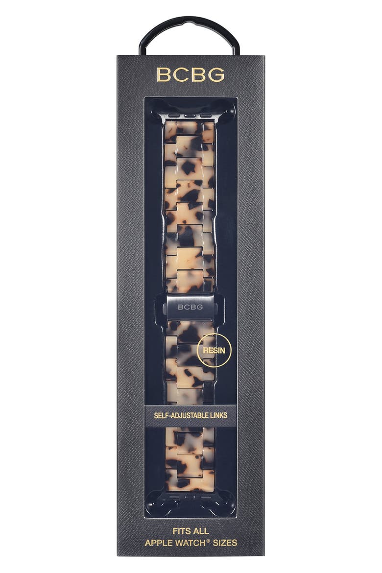 Universal Fit Spotted Resin Bracelet Apple Watch® Watchband, Alternate, color, TORTOISE