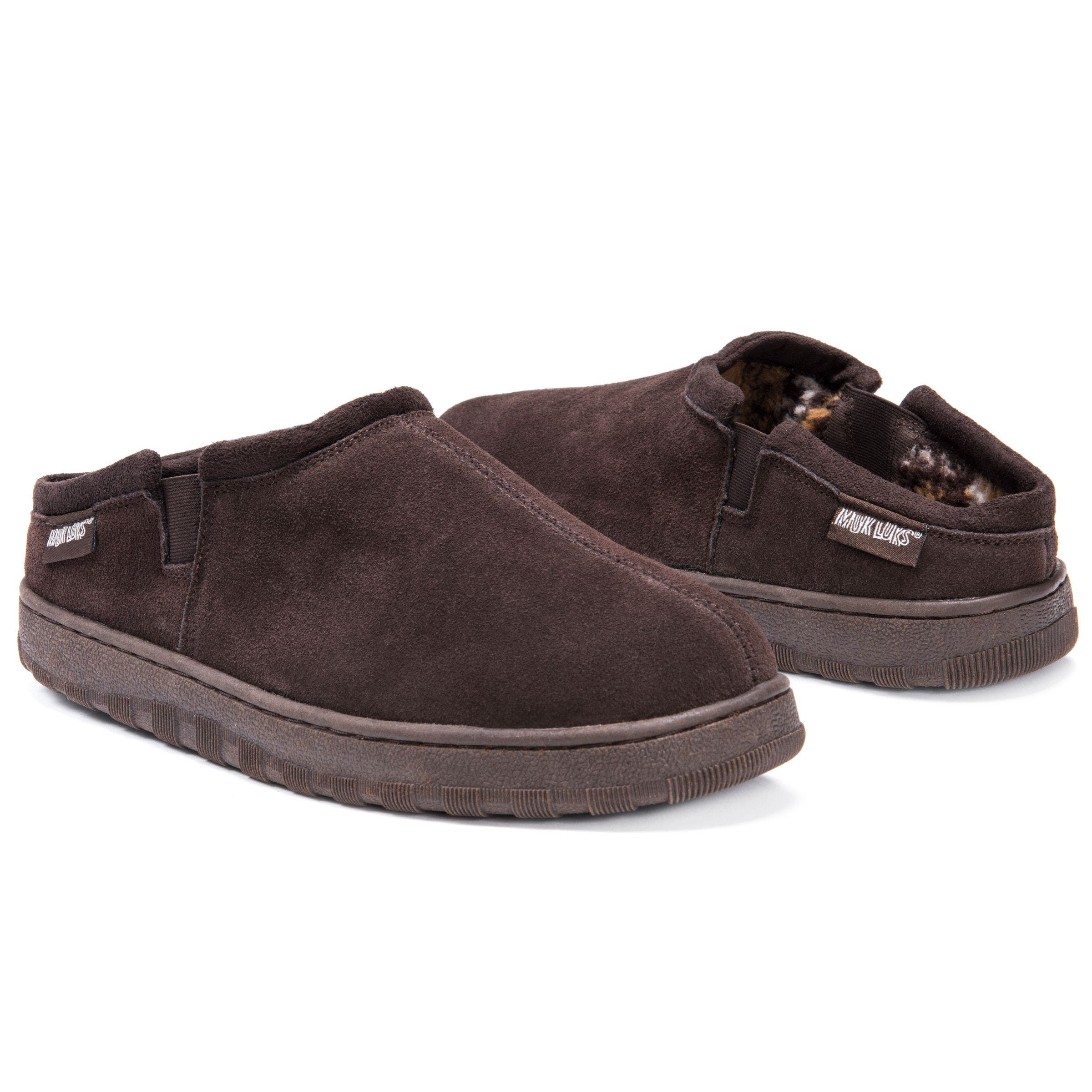 MUK LUKS Matt Suede Clog Slipper, Alternate, color, Chocolate