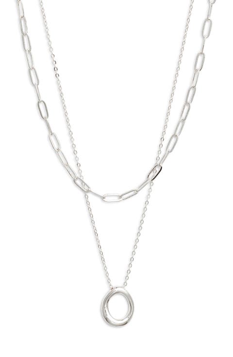 Demi Fine Paper Clip Pendant Necklace