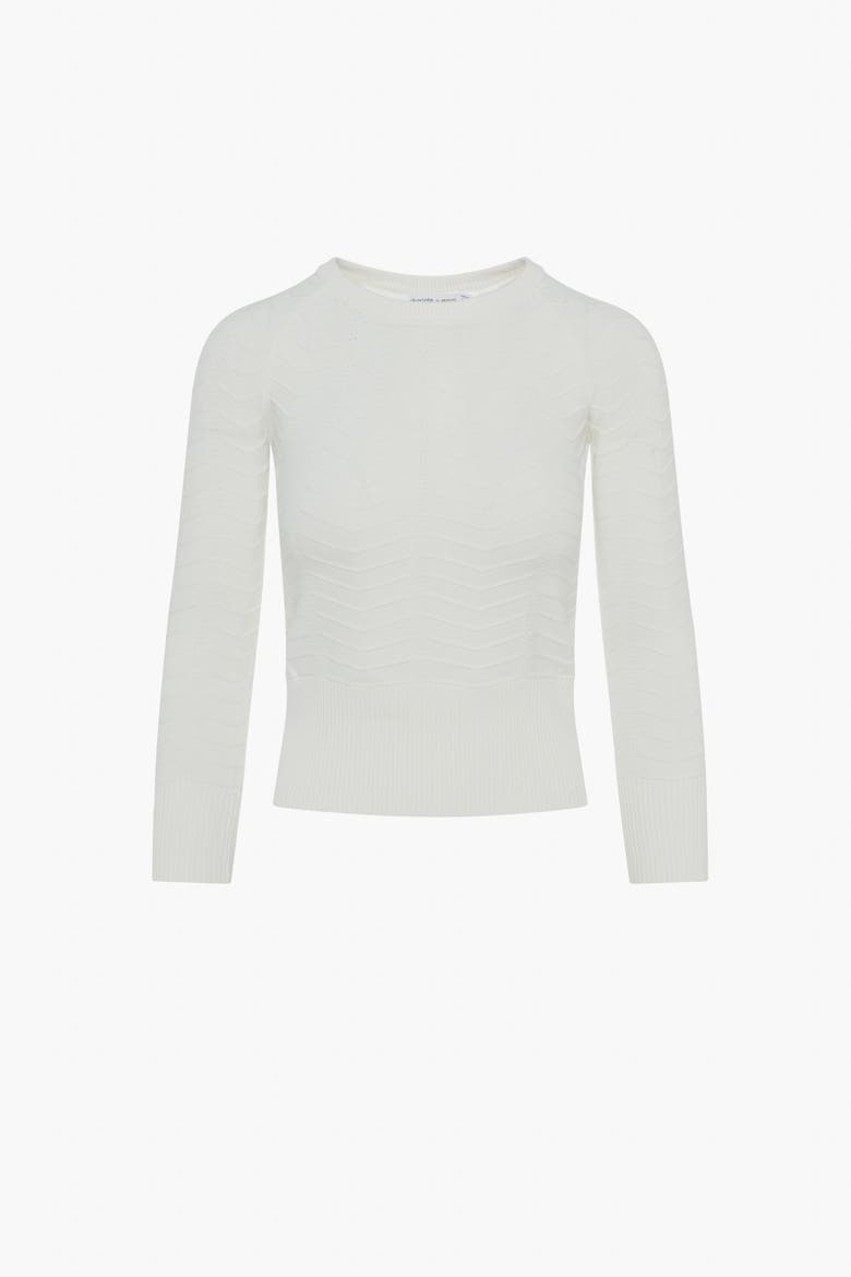 Knit Textured Pullover Top, Main, color, Off White