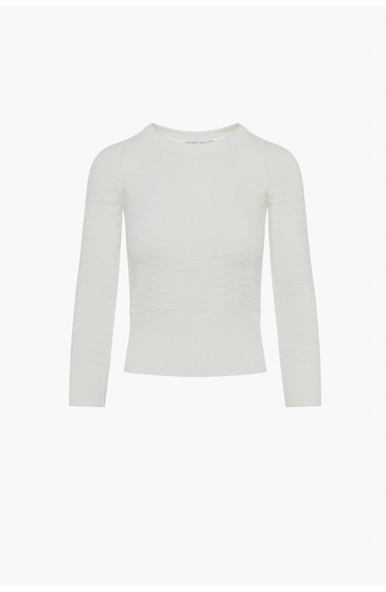 Charlotte & George Knit Textured Pullover Top, Main, color, Off White