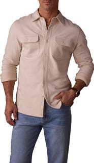 The Normal Brand Textured Knit Long Sleeve Button-Up Shirt