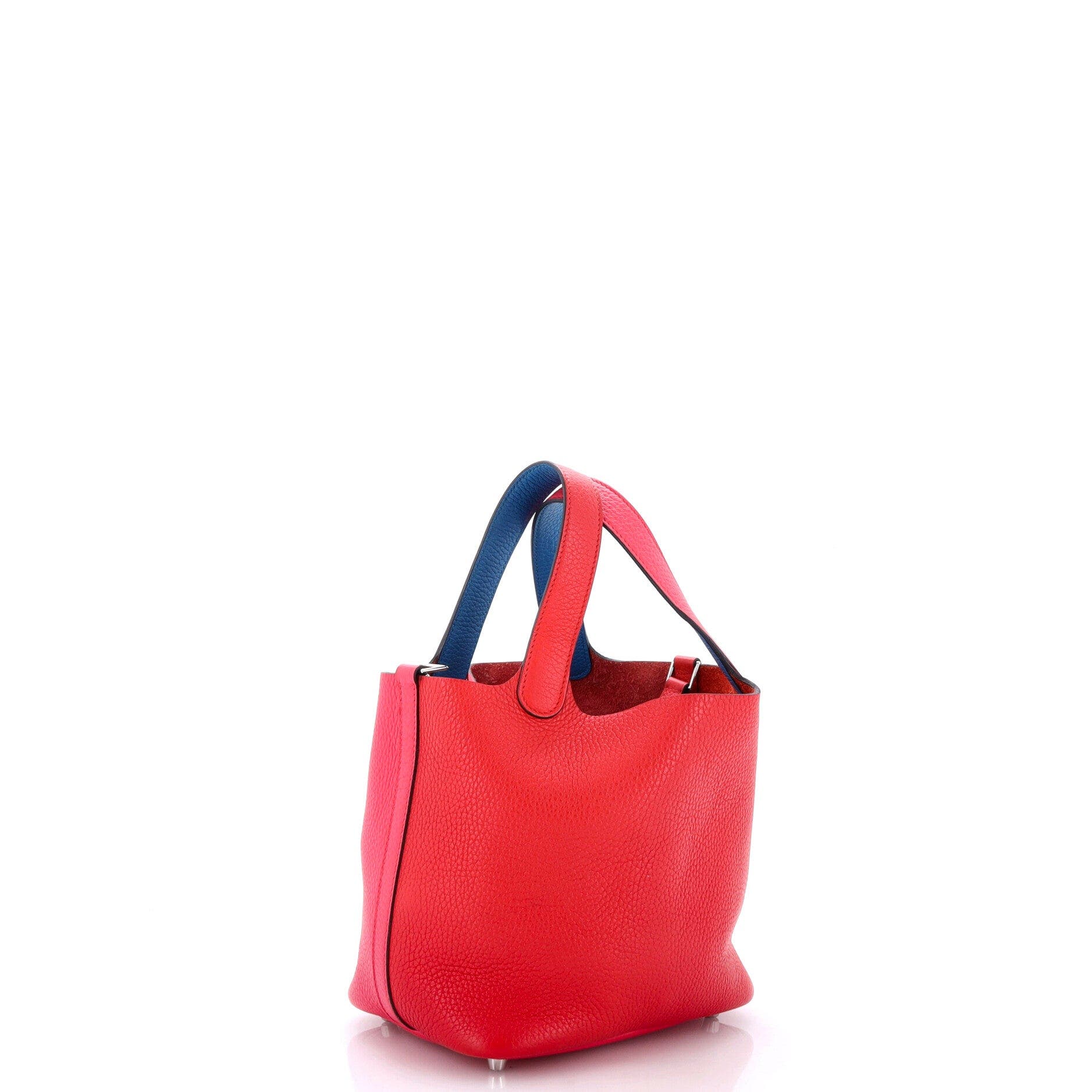Picotin Lock Bag Tricolor Clemence PM, Alternate, color, Red
