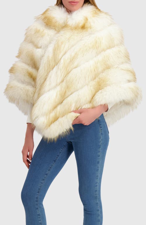 Lyla Grant Fur-free Fox (faux Fur) Poncho In Multi