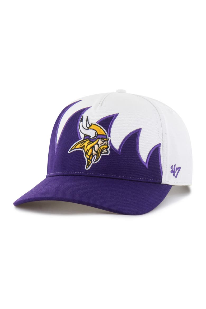 Men's '47 White Minnesota Vikings Jagged Hitch Adjustable Hat, Main, color, White