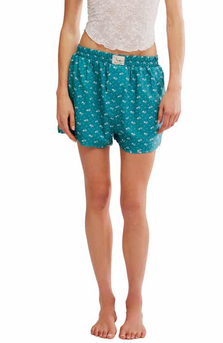 Free People Day to Day Floral Boxer Shorts