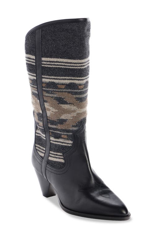 Isabel Marant Lijita Western Boot In Faded Black