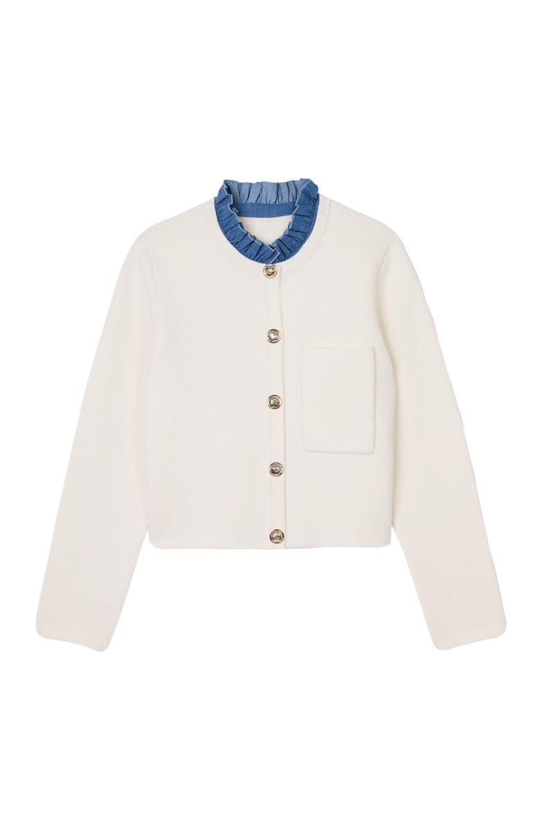 SANDRO High-neck cardigan, Alternate, color, 