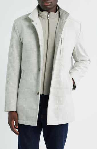 Upton Check Bib Insert Wool Blend Car Coat