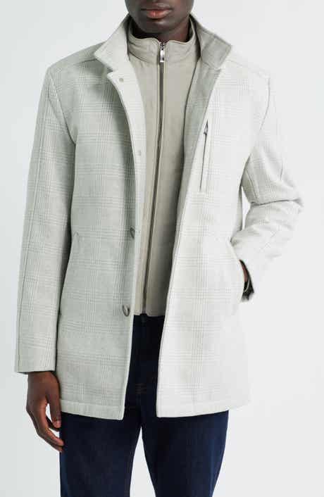 Upton Check Bib Insert Wool Blend Car Coat