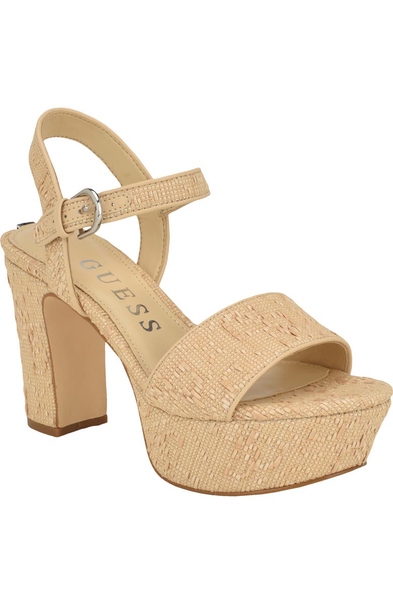 GUESS Haldem Platform Sandal, Main, color,