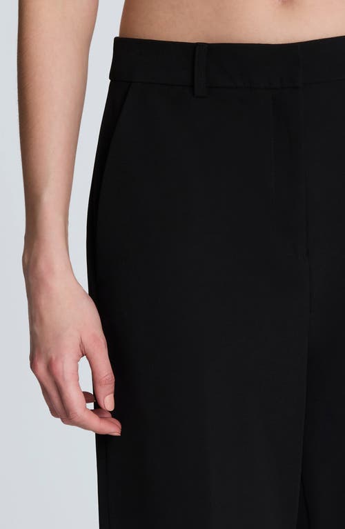 Kenneth Cole Crisscross Waist Wide Leg Pants In Black