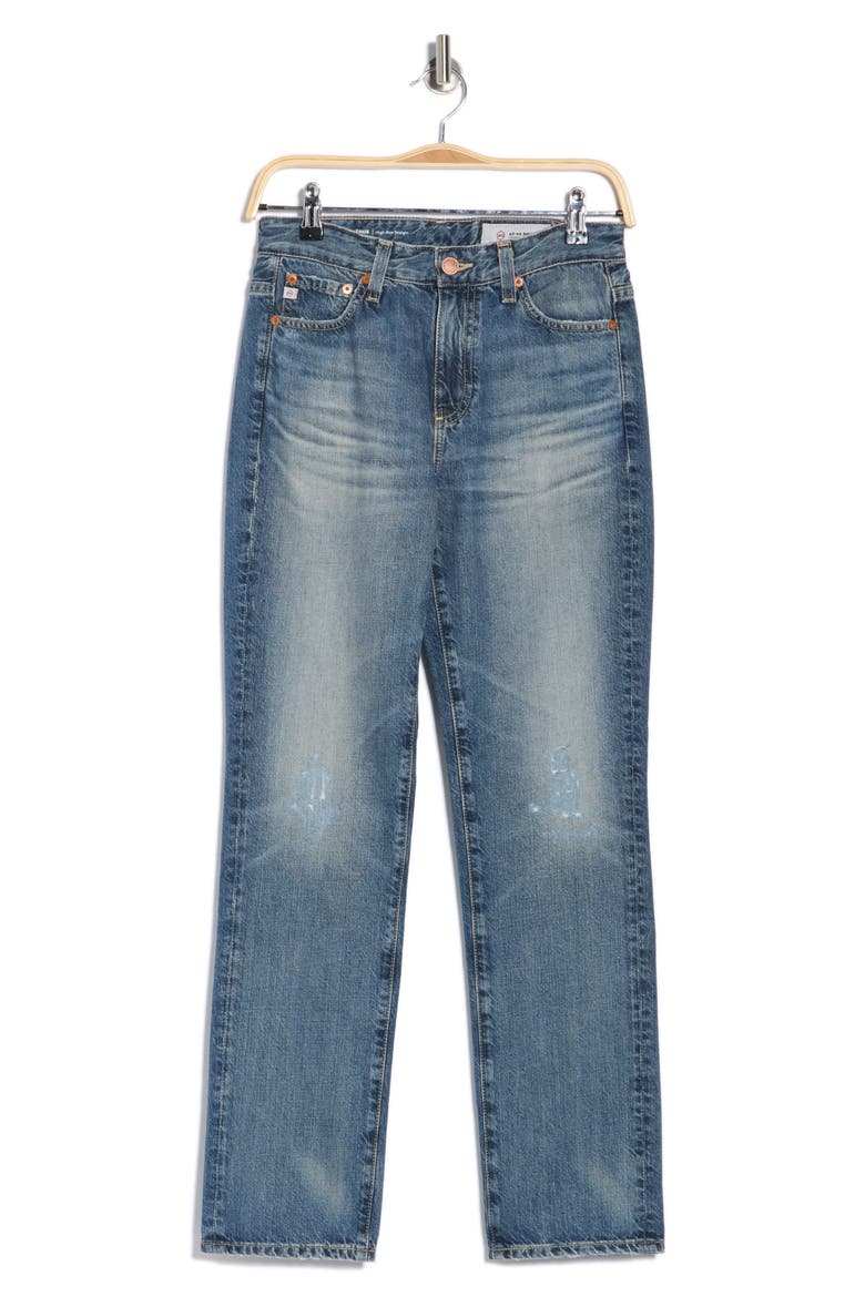 Saige High Waist Straight Leg Jeans, Alternate, color, 16 YEARS IMMERSED