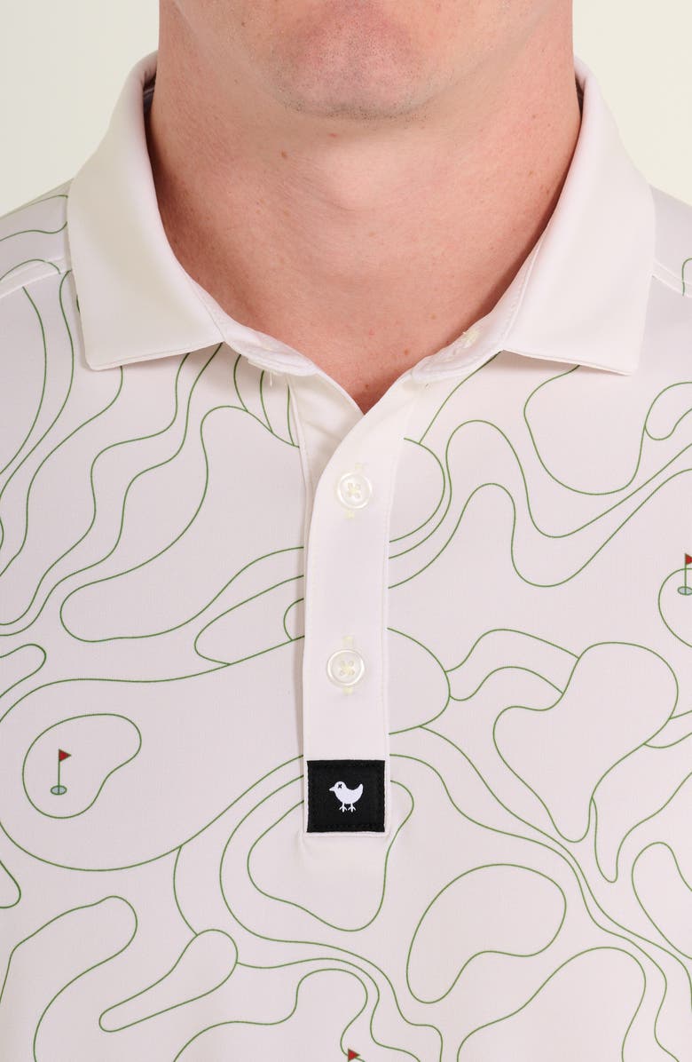 Bad Birdie Core Topographic Print Performance Golf Polo, Alternate, color,