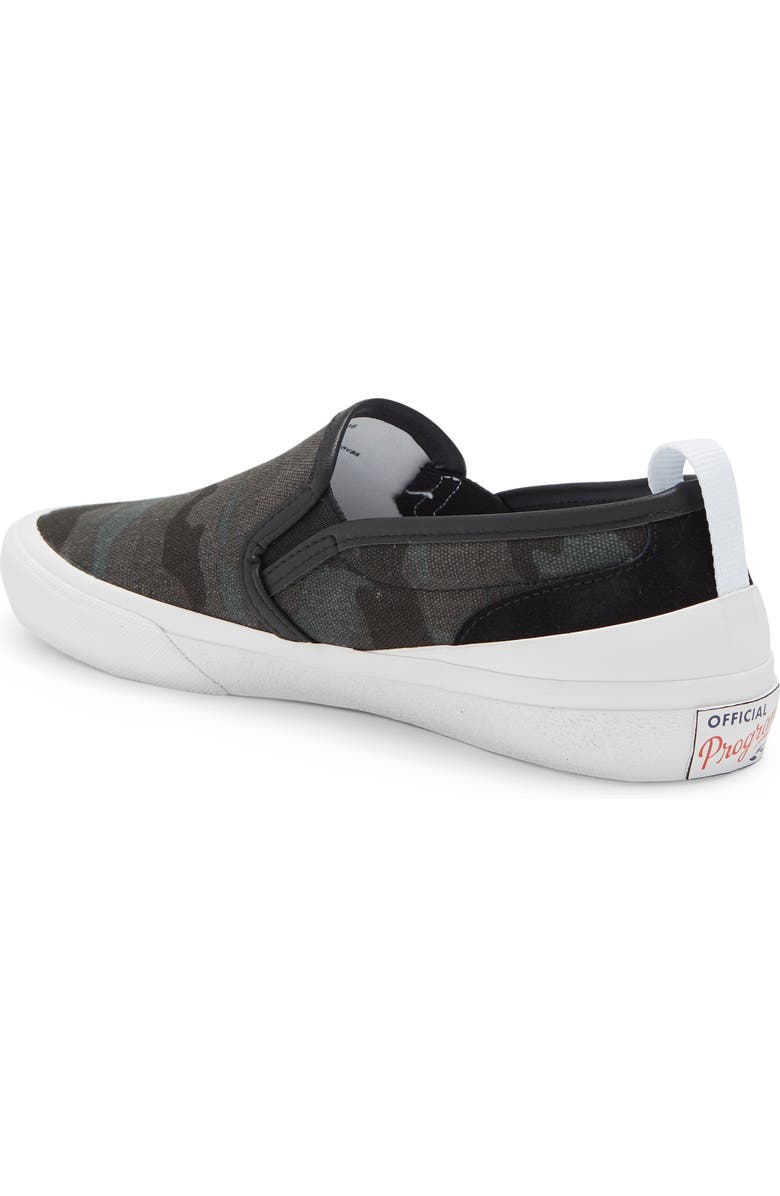 OFFICIAL PROGRAM Canvas Slip-On Sneaker, Alternate, color, Camo/ Black/ White