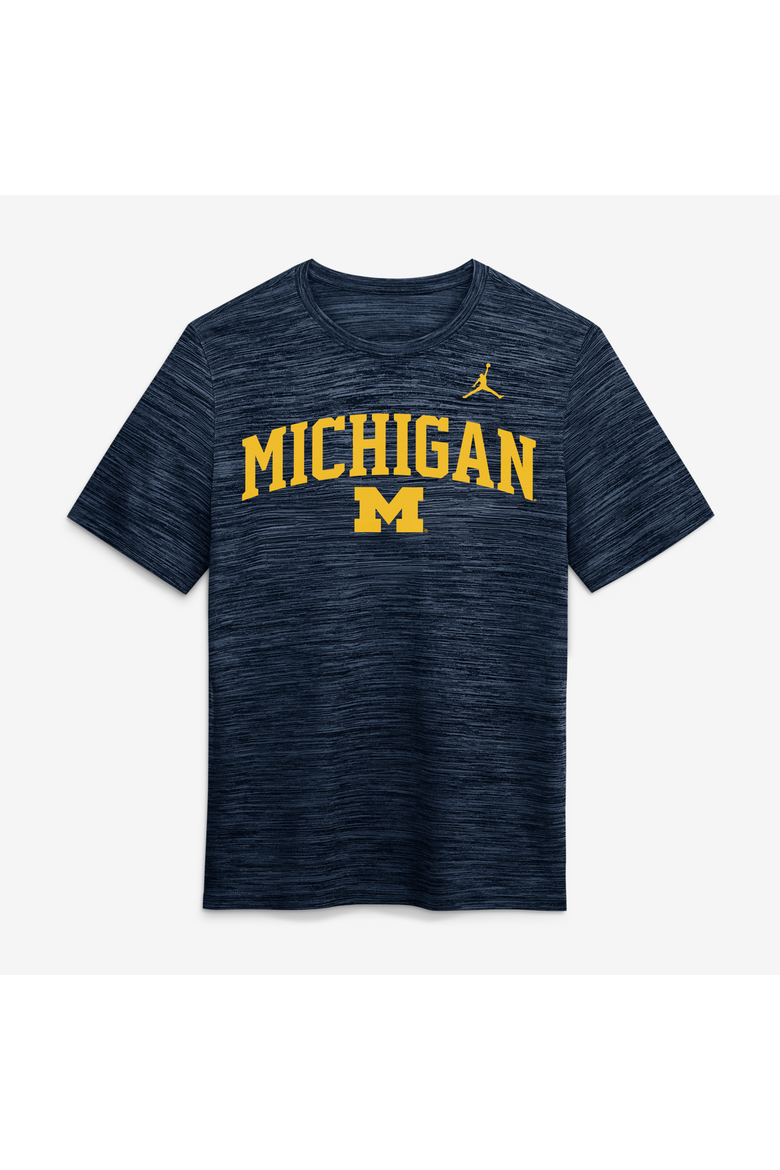 Men's Jordan Brand  Navy Michigan Wolverines Primetime Arch Logo Velocity Dri-FIT T-Shirt, Main, color, Navy