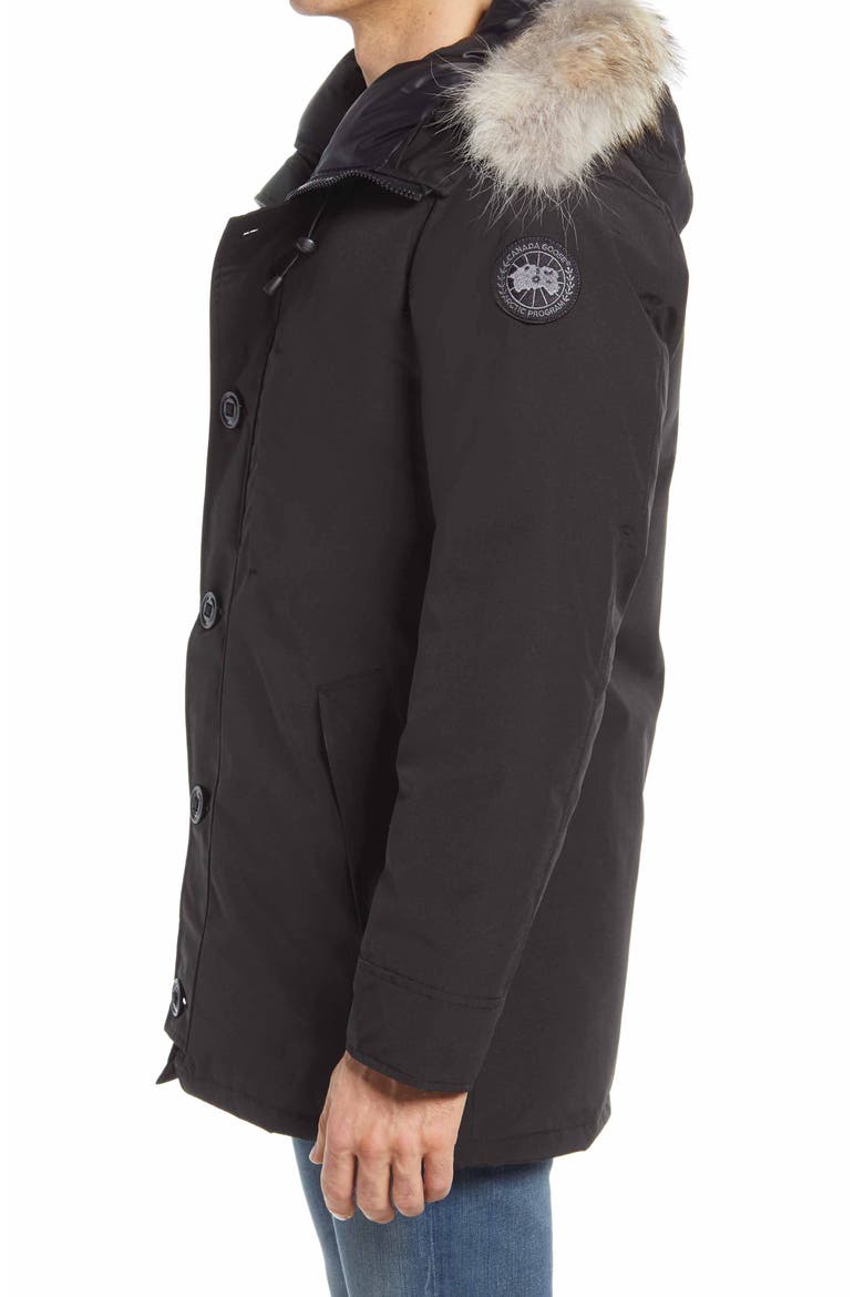 Chateau 625-Fill-Power Down Parka with Genuine Coyote Fur Trim, Alternate, color, BLACK - NOIR