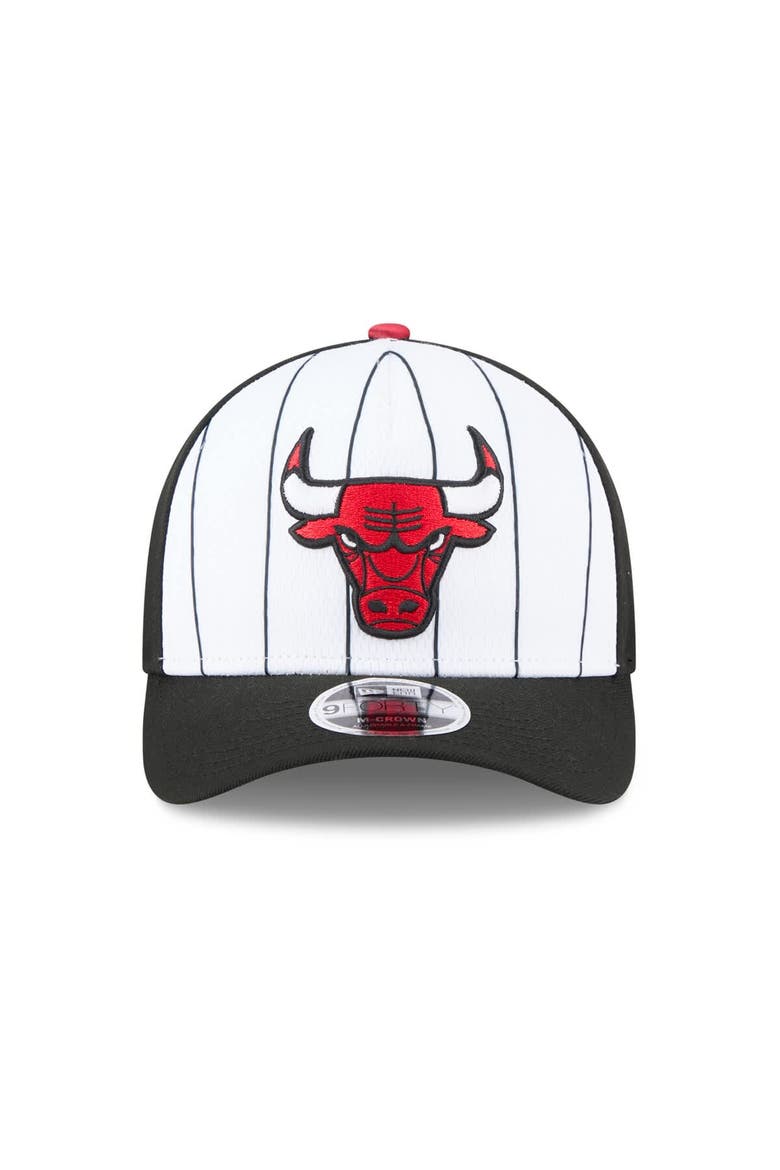 Men's New Era  White/Black Chicago Bulls 2025 NBA Tip Off M-Crown A-Frame 9FORTY Adjustable Hat, Alternate, color, White