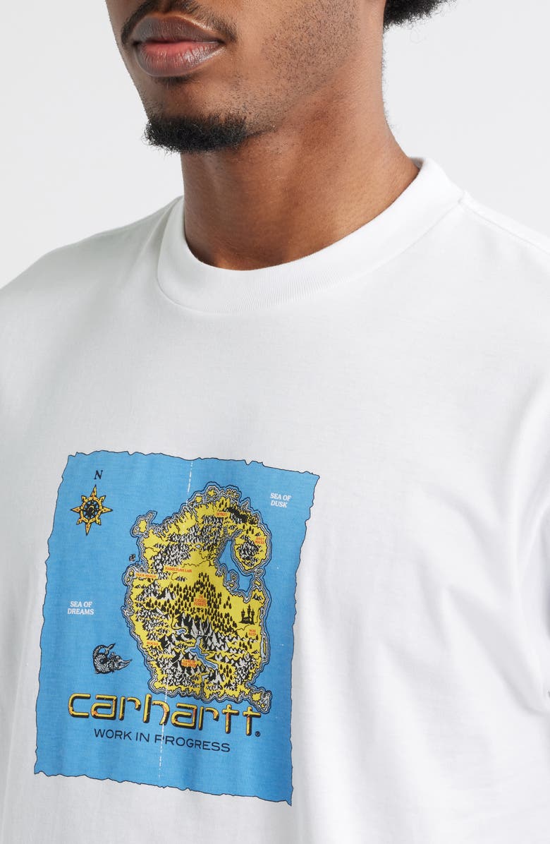 Carhartt Work In Progress Old World Organic Cotton Graphic T-Shirt, Alternate, color, White