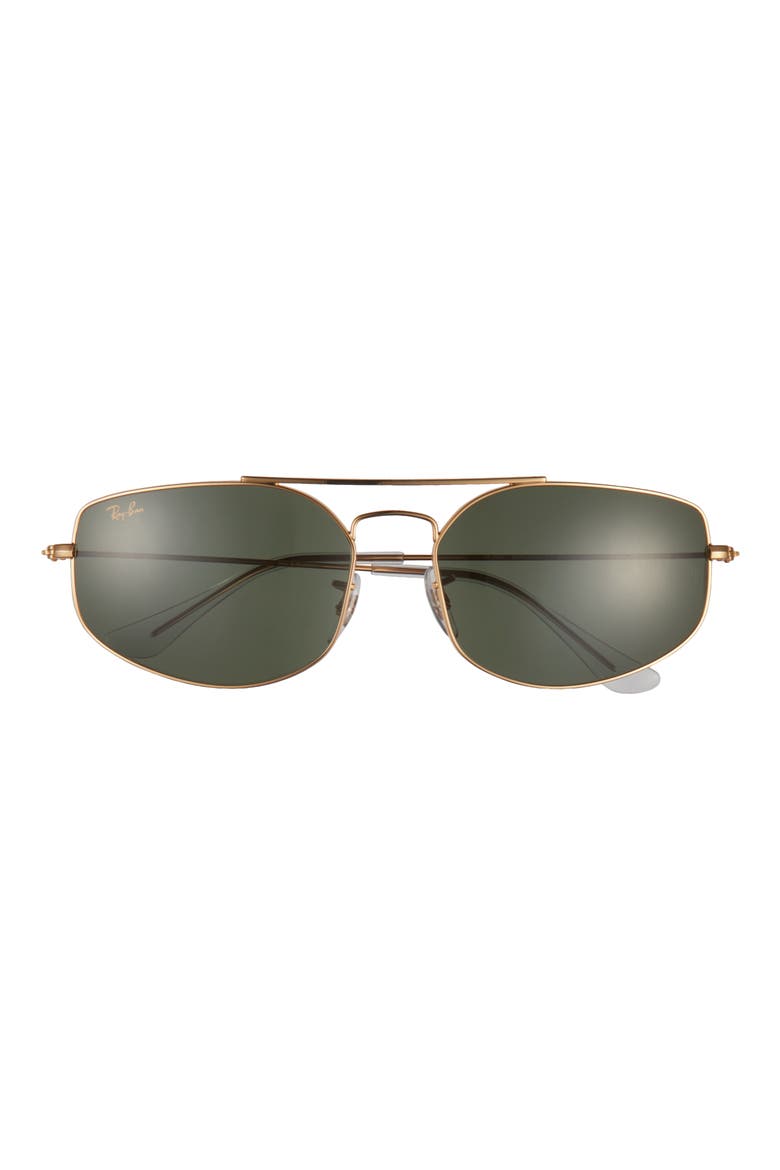 60mm Irregular Sunglasses, Main, color, YELLOW