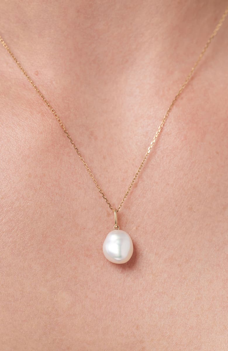 Ana Luisa Solid Yellow Gold - Organic Pearl Necklace, Alternate, color, Gold