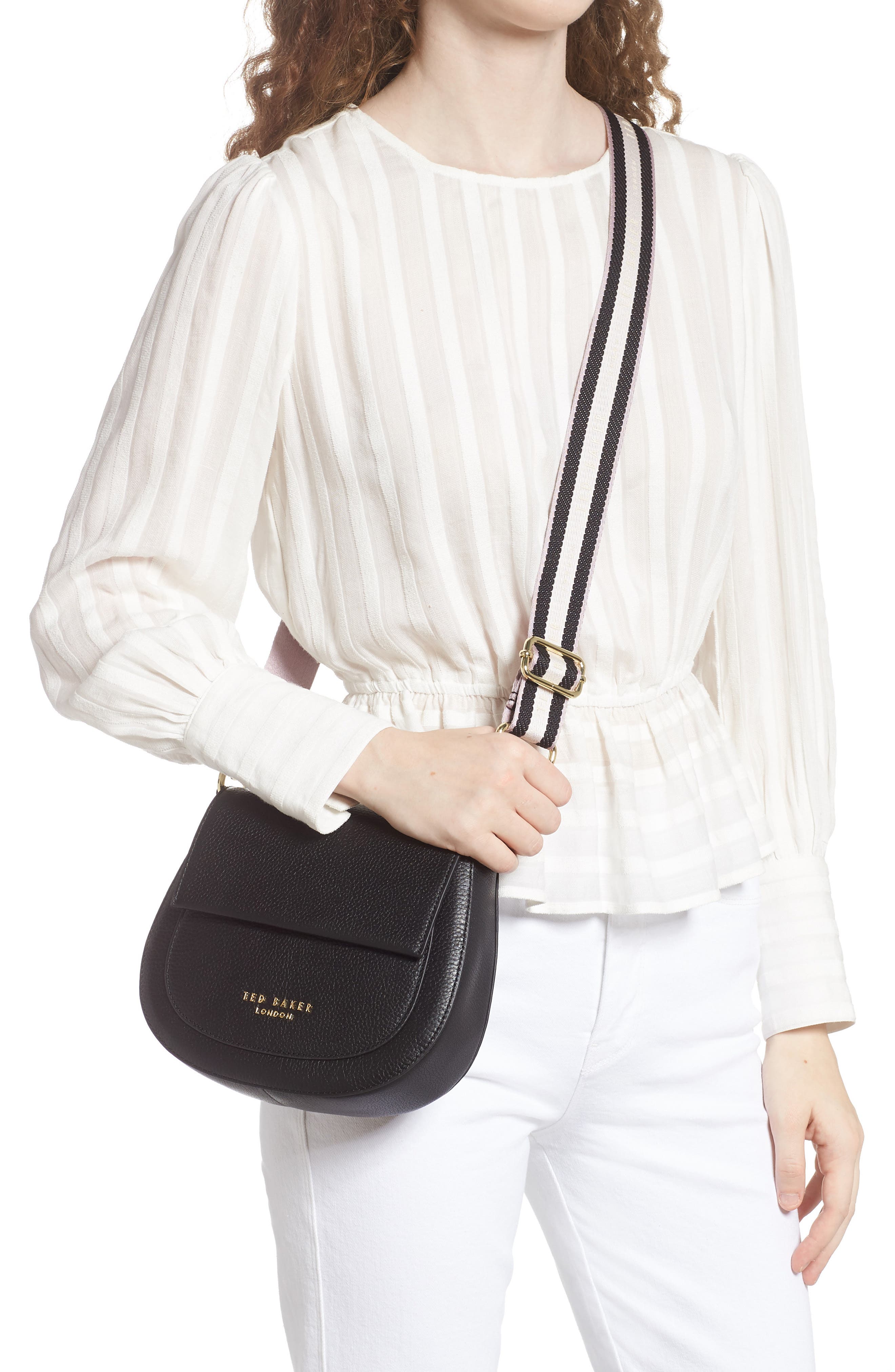 Ted Baker London Amali Leather Crossbody Bag, Alternate, color, 