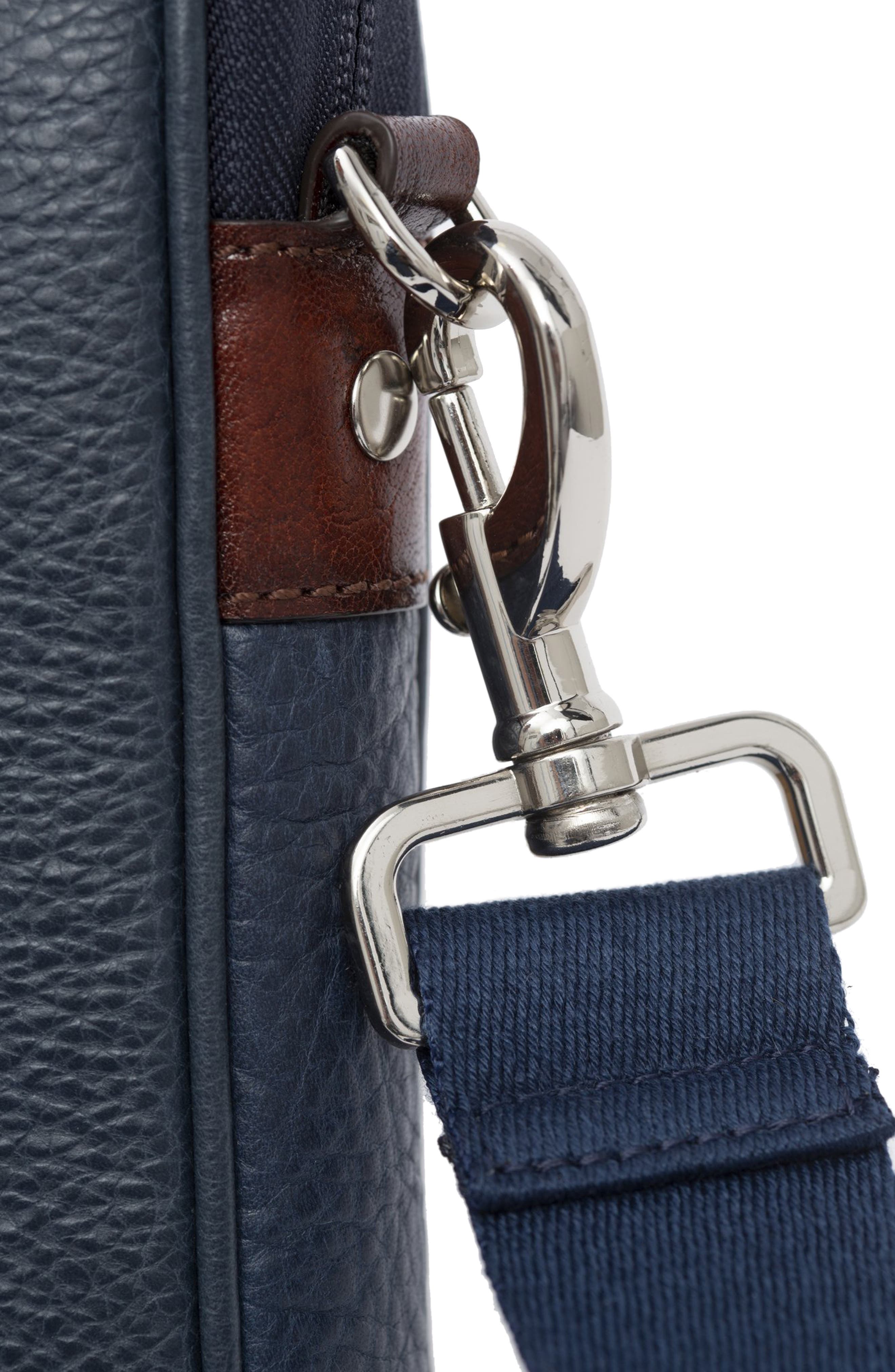 PinoPorte Nino Leather Messenger Bag, Alternate, color, 