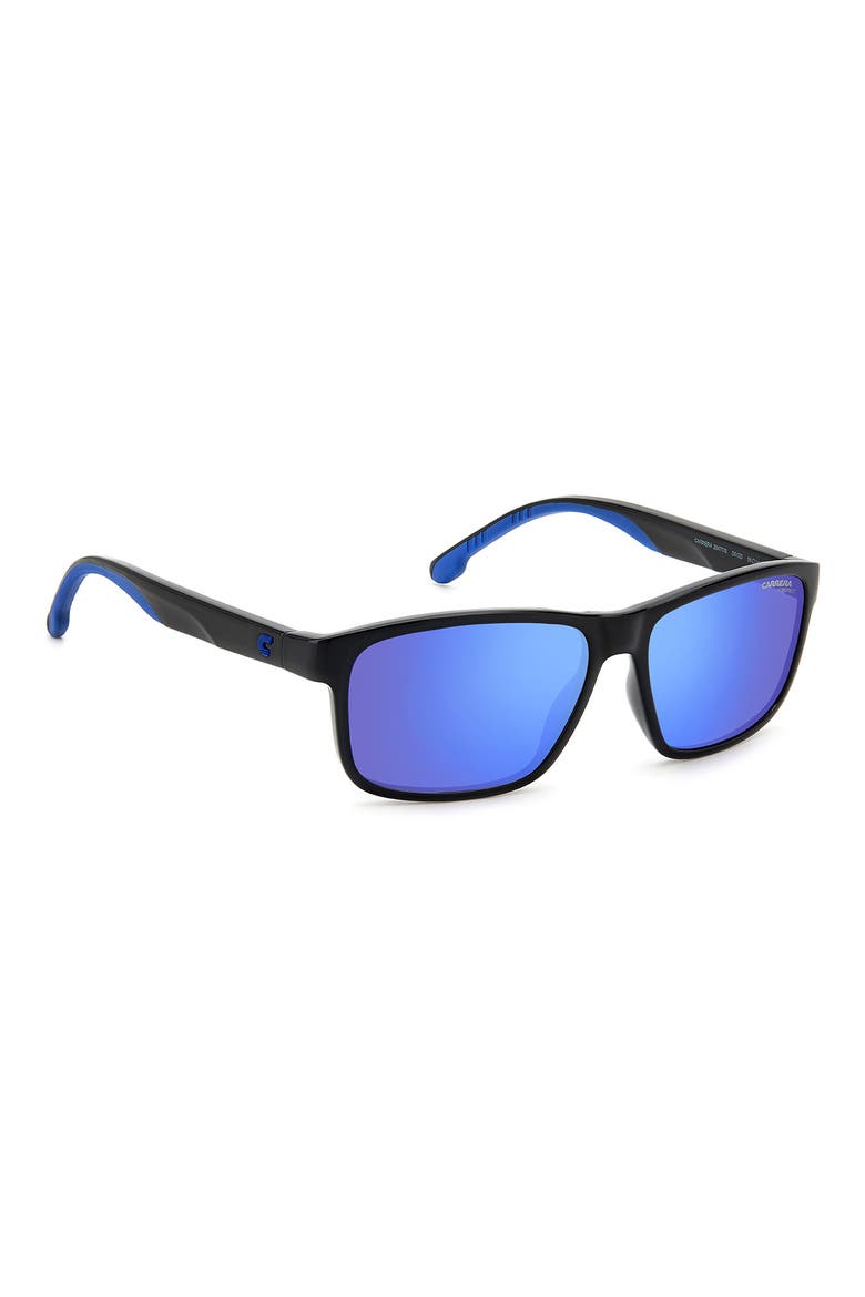 54mm Square Sunglasses, Alternate, color, BLACK BLUE