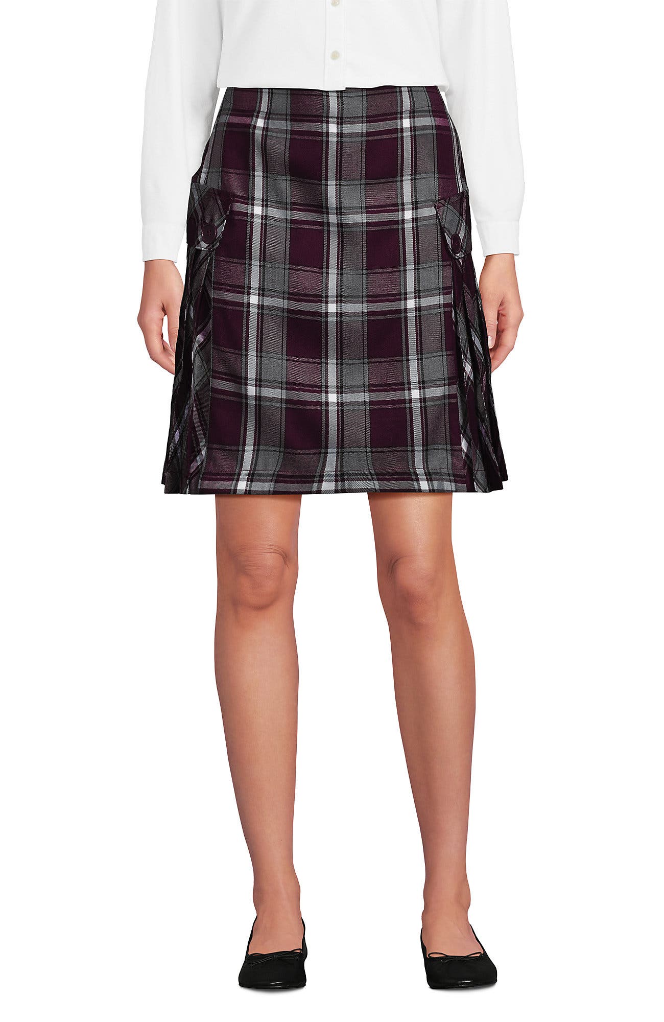 Plaid Burgundy/Gray