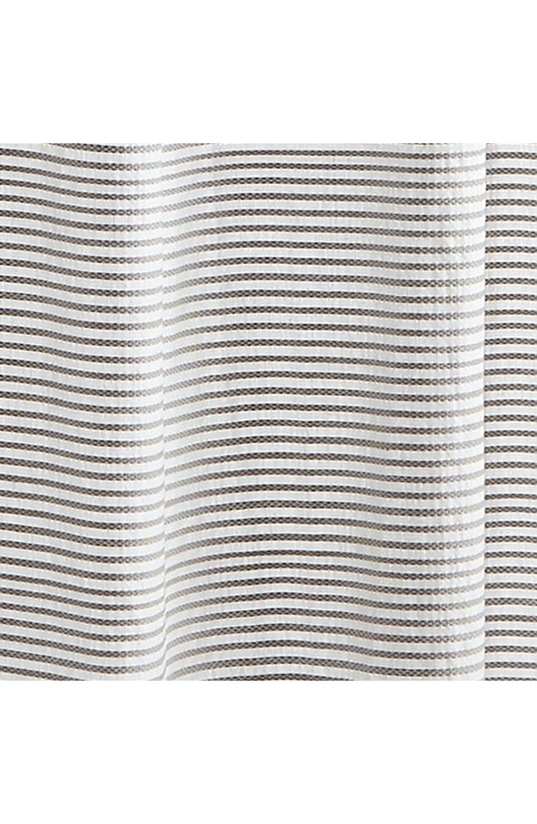 Peri Home Panama Stripe Shower Curtain, Alternate, color, Grey