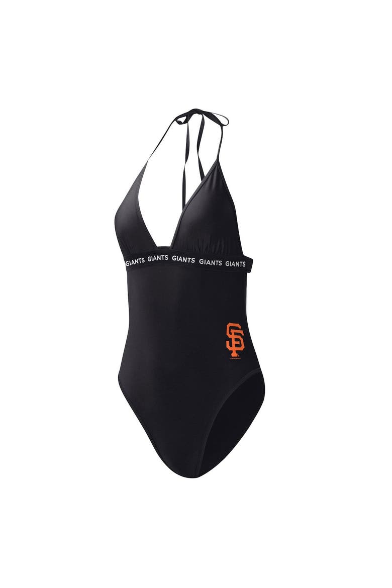 Women's G-III 4Her by Carl Banks Black San Francisco Giants Full Count One-Piece Swimsuit, Alternate, color, Black