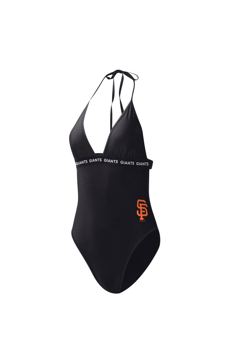 G-III 4HER BY CARL BANKS Women's G-III 4Her by Carl Banks Black San Francisco Giants Full Count One-Piece Swimsuit, Alternate, color, Black