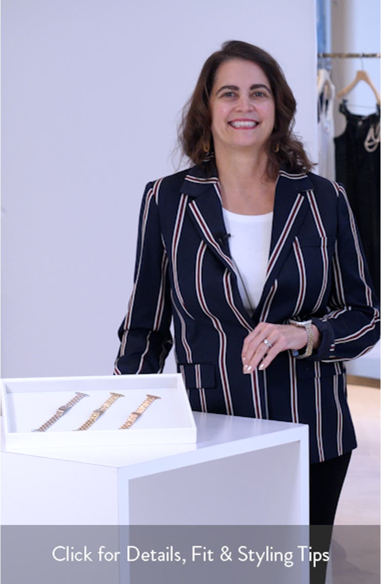 Rainey Skinny Stainless Steel Apple Watch<sup>®</sup> Watchband, sales video thumbnail