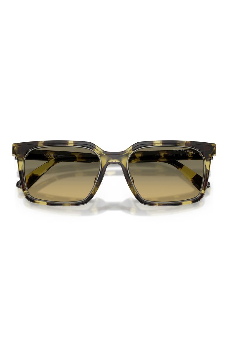 Honolulu 55mm Gradient Square Sunglasses, Alternate, color, OLIVE TORTOISE / OLIVE