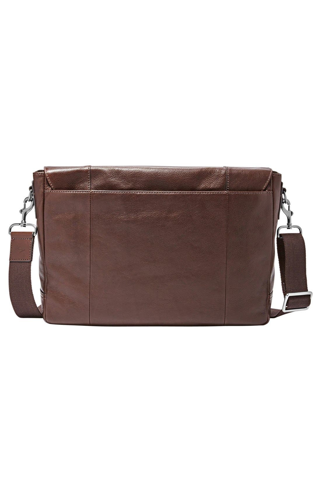 Fossil 'Graham' Leather Messenger Bag, Alternate, color, 